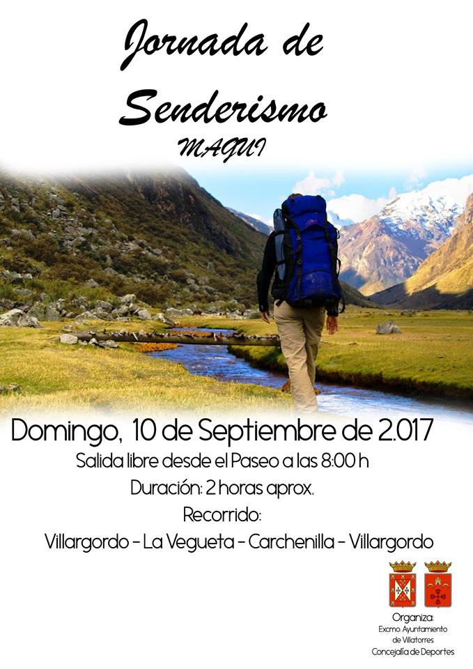 Jornada de Senderismo el 10 de Septiembre