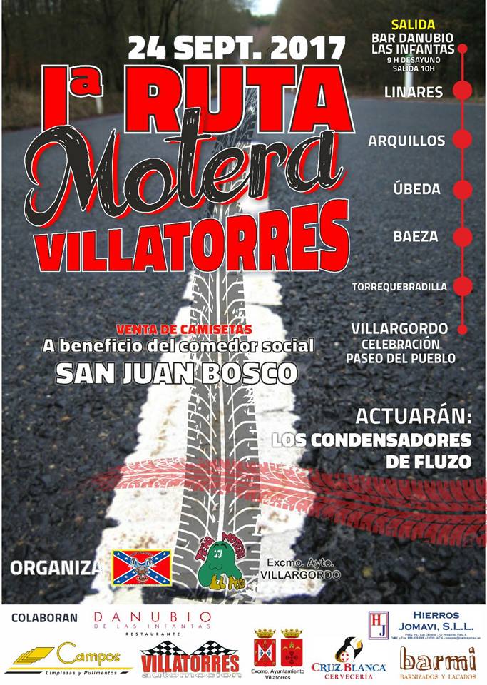 1ª Ruta Motera Villatorres y actuación de Los Condensadores de Fluzo