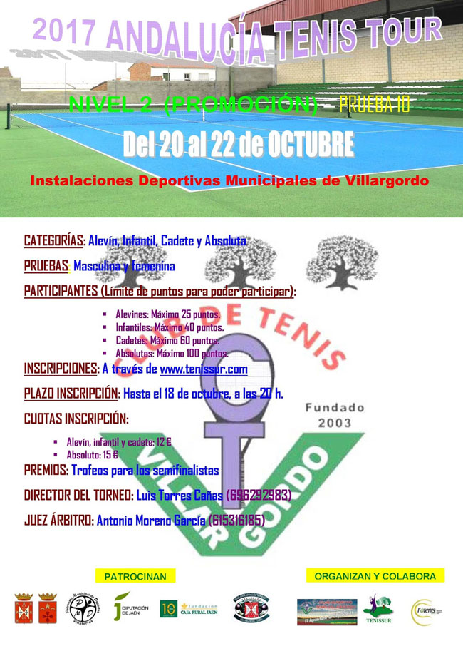2017 Andalucía Tenis Tour Nivel 2 Promoción