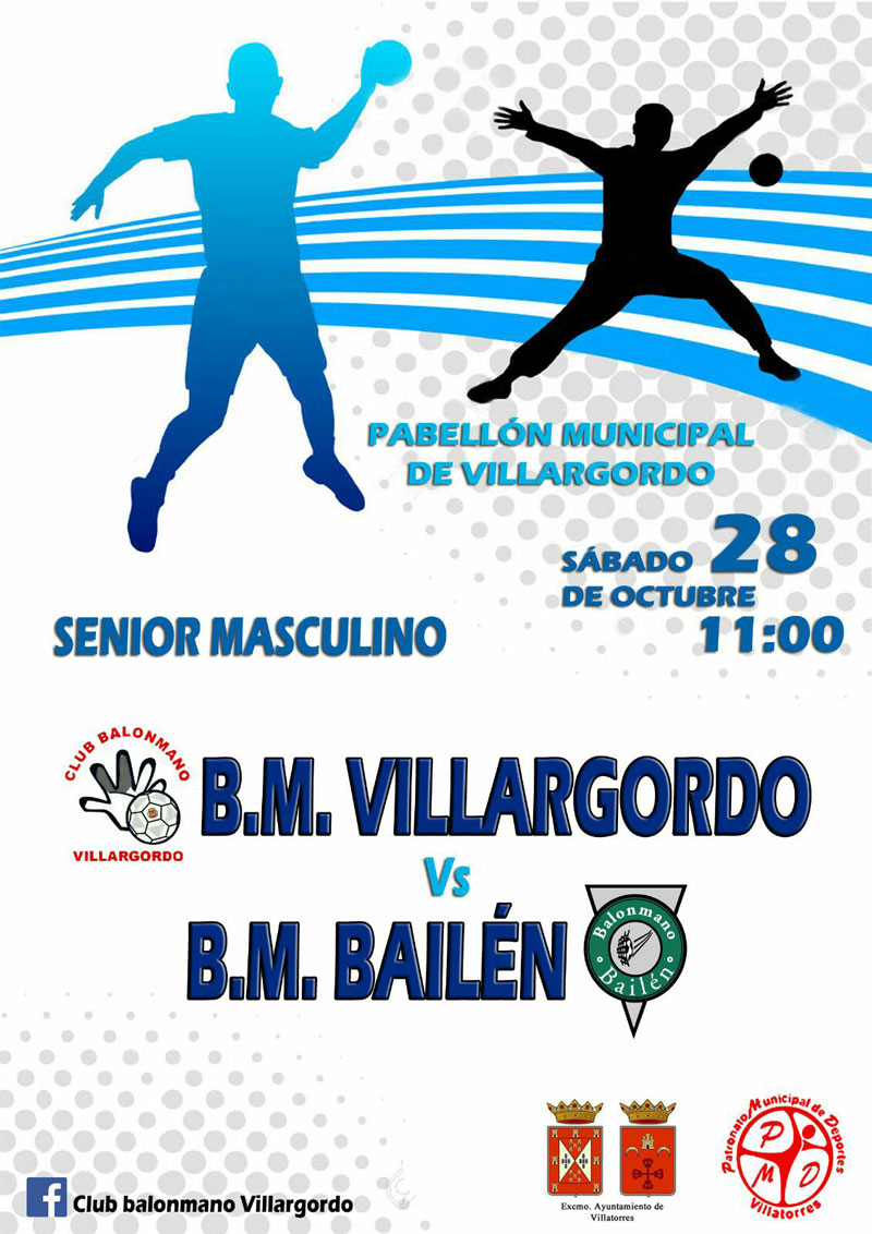 Partido de balonmano senior BM Villargordo - BM Bailén