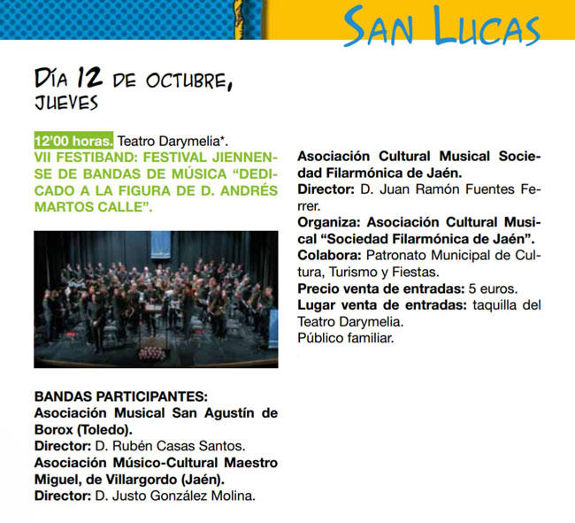 La banda de música Maestro Miguel estará en la Feria de San Lucas 2017