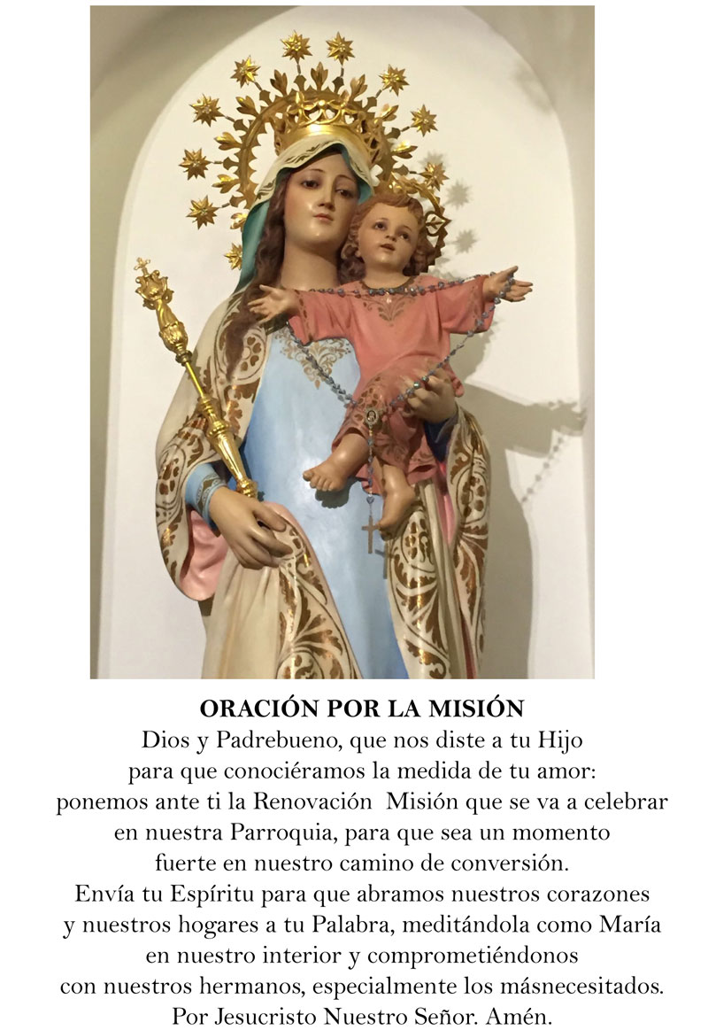 Horarios de la semana de la Renovación de la Misión