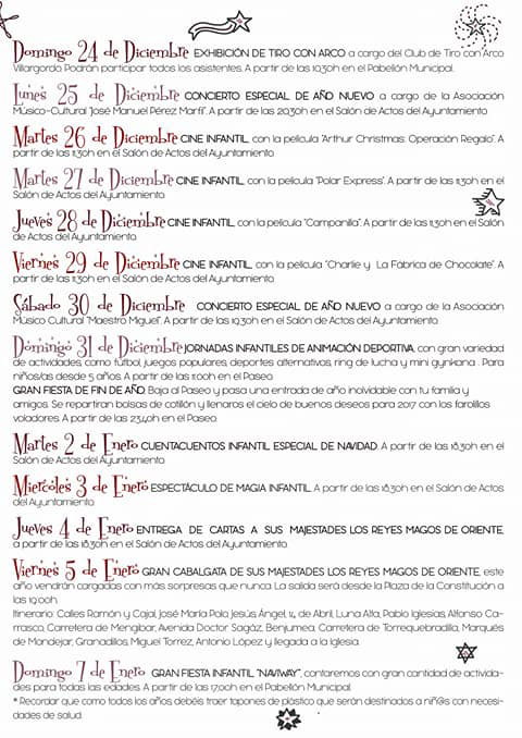 programacion navidad