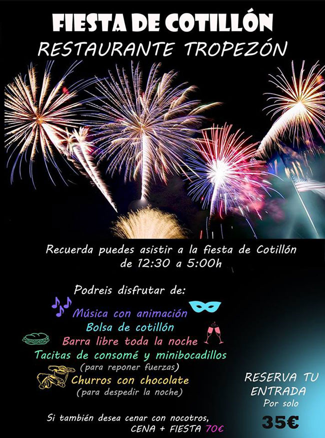 Fiesta de Cotillón en Restaurante Tropezón