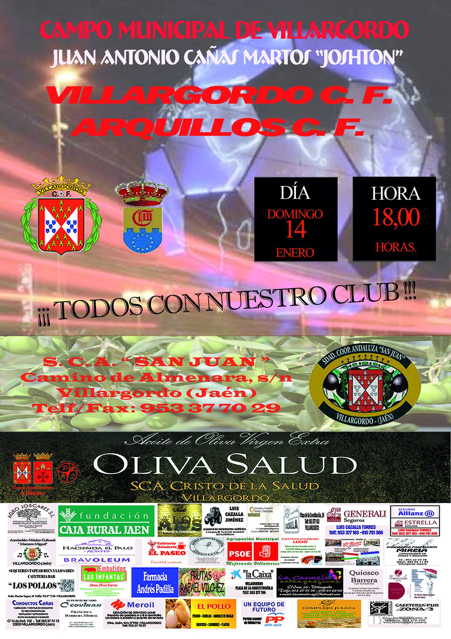 Partido de futbol senior: Villargordo C.F. - Arquillos C.F.