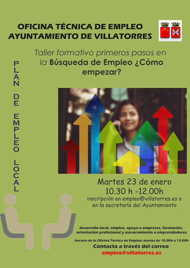 La oficina técnica de empleo de Villatorres organiza taller formativo "Primeros pasos en la búsqueda de empleo, ¿cómo empezar?"