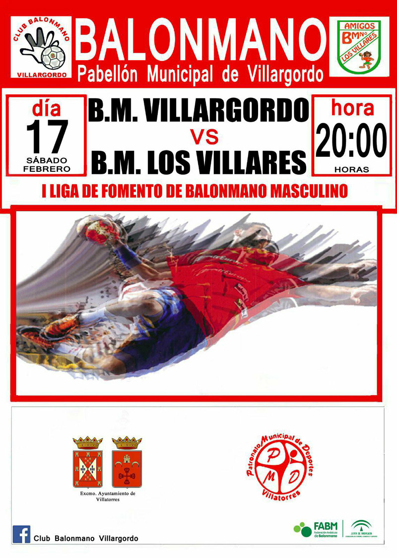 Partido de Balonmano masculino: BM. Villargordo - BM Los Villares