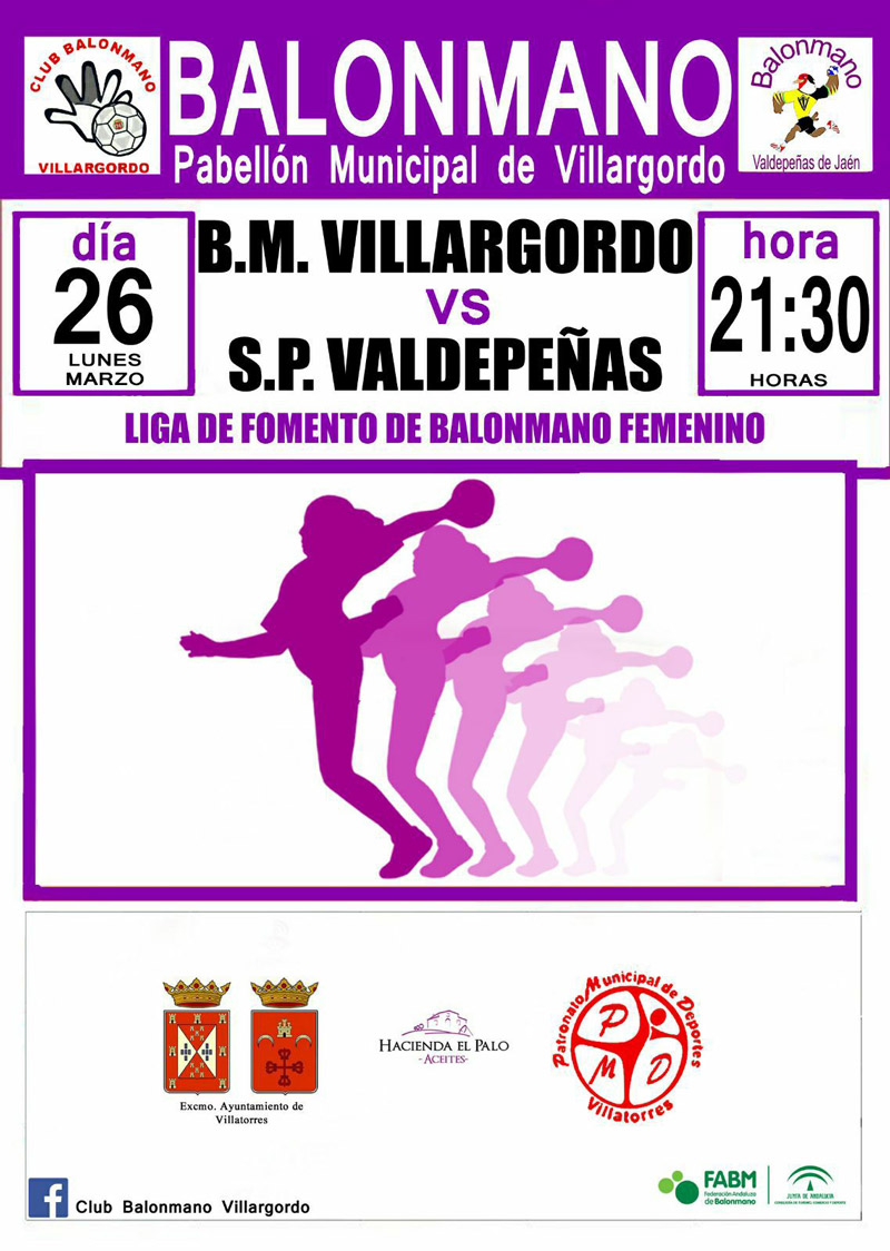 Partido de Balonmano femenino: BM. Villargordo - SP. Valdepeñas