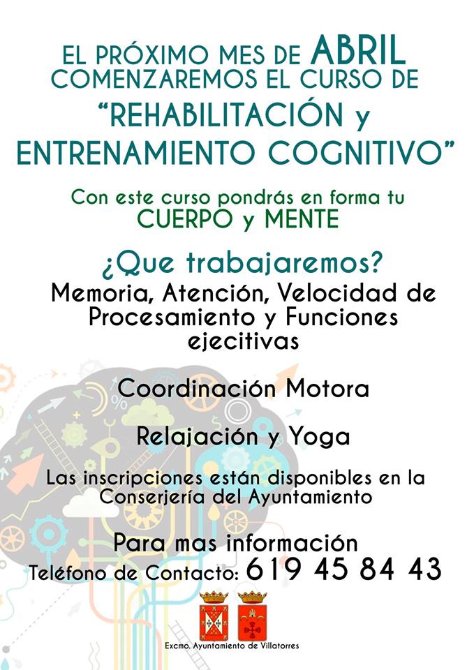 Curso de rehabilitación y entrenamiento cognitivo