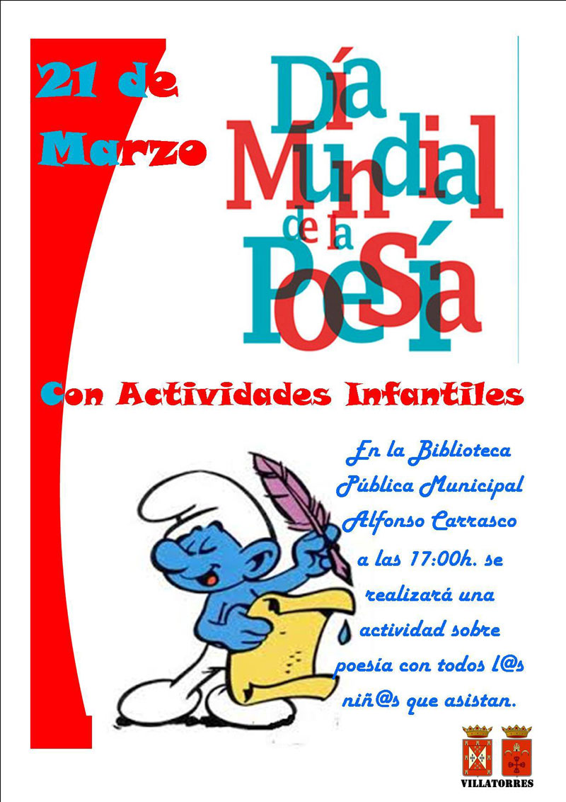 Actividades infantiles por el Día Mundial de la Poesía 2018