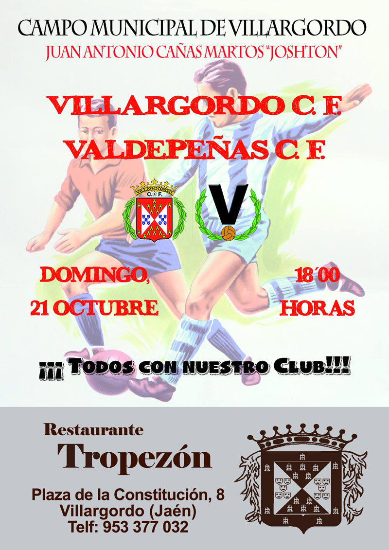 Partido de futbol senior: Villargordo C.F. - Valdepeñas C.F.