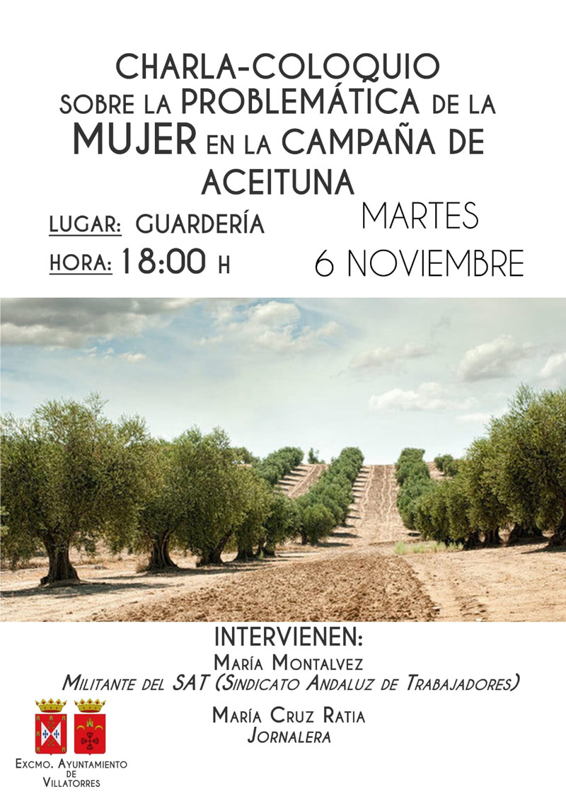Charla-coloquio sobre la problemática de la mujer en la campaña de aceituna