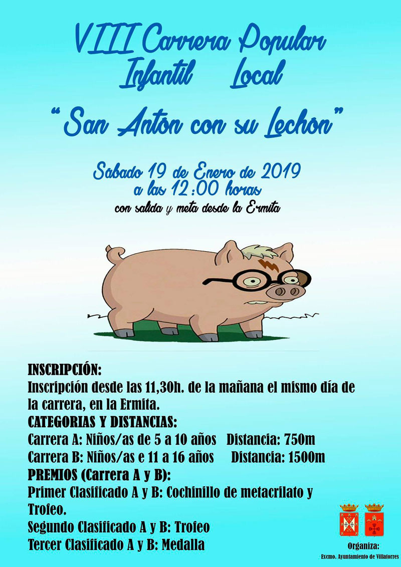 VIII Carrera popular local 'San Antón con su lechón'