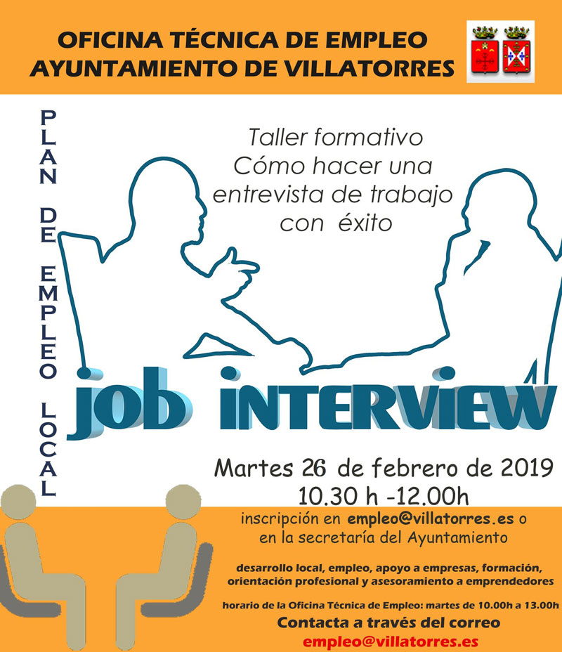 Taller formativo: Cómo hacer una entrevista de trabajo con éxito
