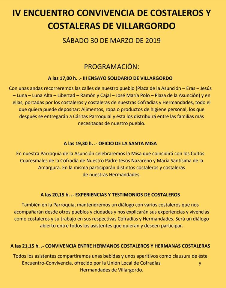 IV Encuentro Convivencia Costaleros y Costaleras 
