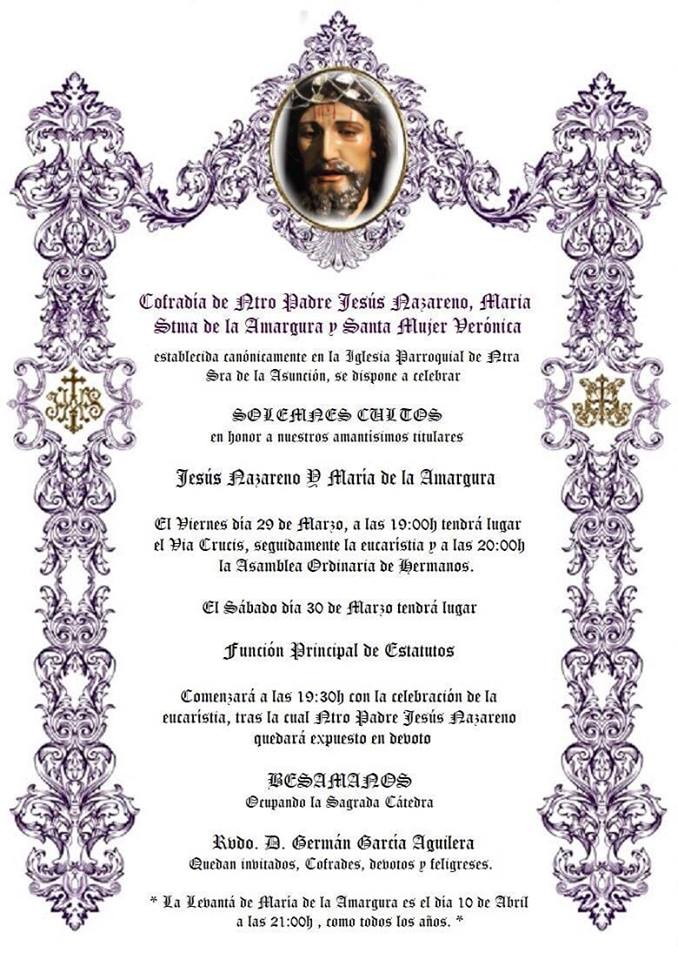 Vía Crucis y Besamanos de Ntro. Padre Jesús Nazareno