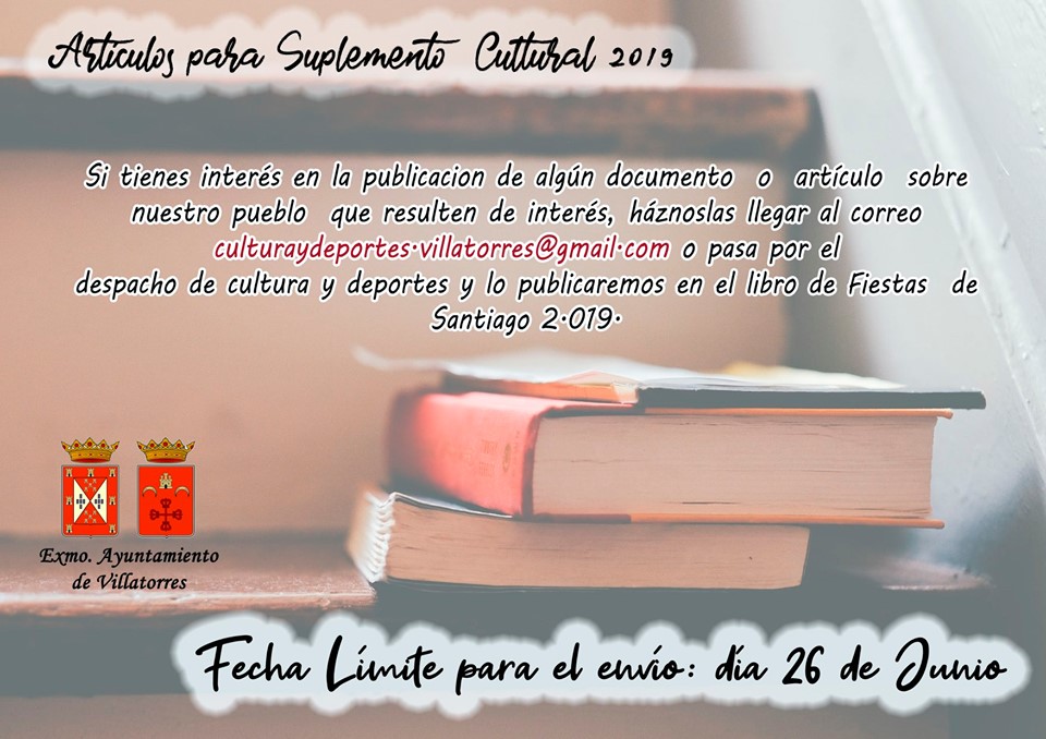 Publicación artículos para Suplemento Cultural 2019