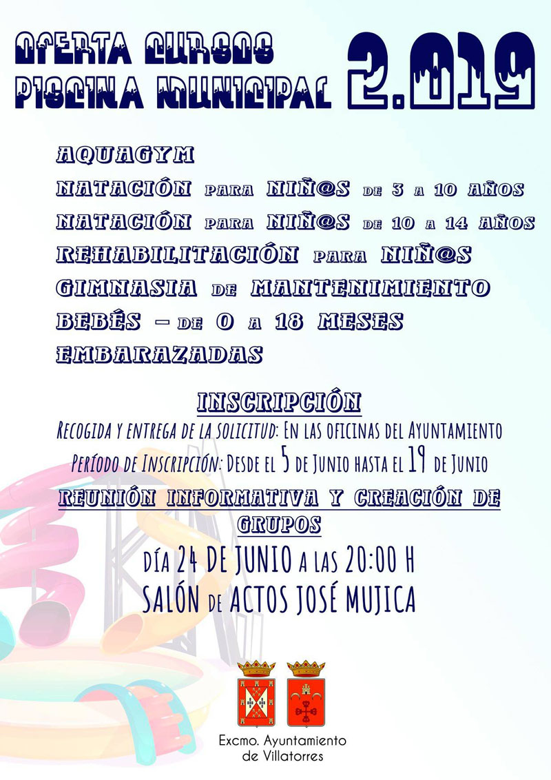 Cursos piscina municipal 2019