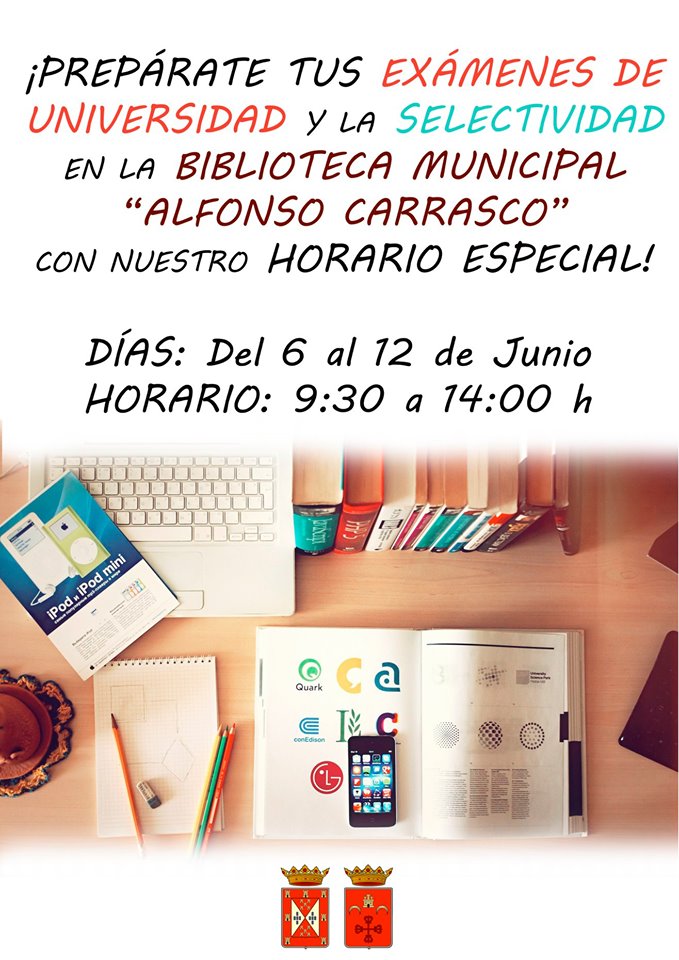 Horario Especial de Biblioteca del 6 al 12 de Junio