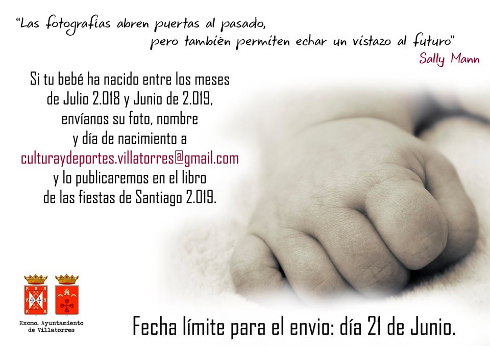 Publicación fotos de bebés en el Libro de Santiago 2019