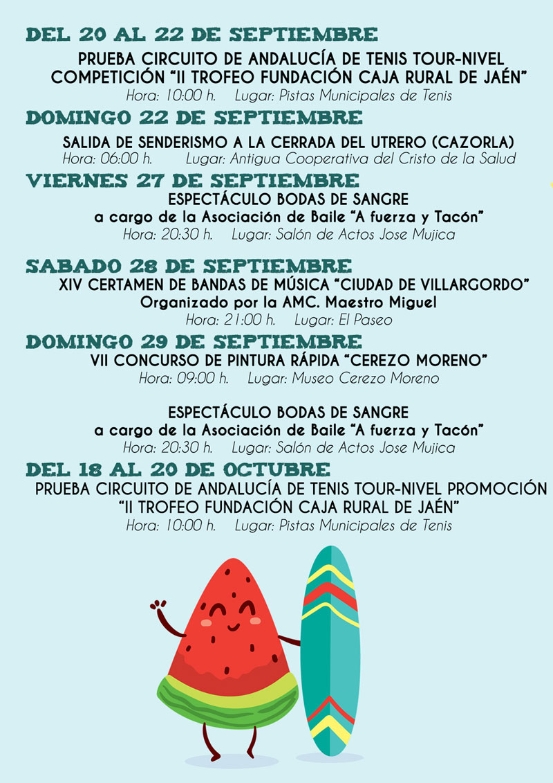 Actividades Fin de Verano 2019