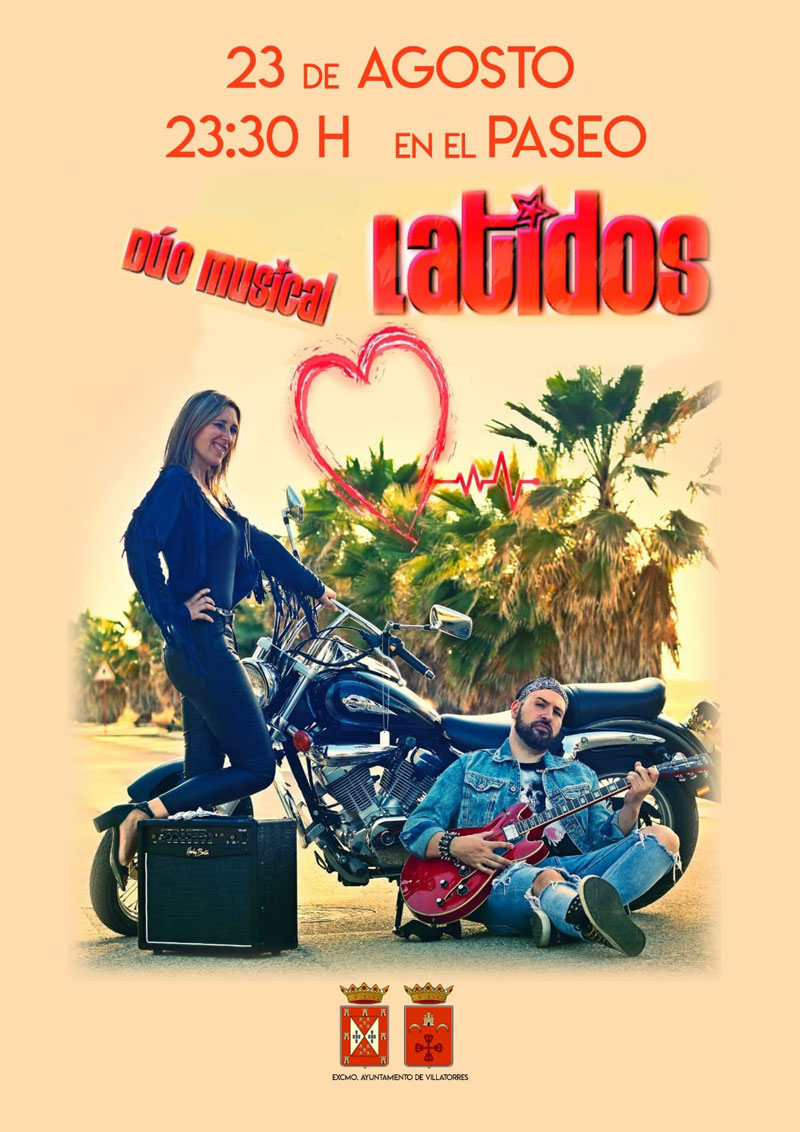 Actuación del Duo musical Latidos el 23 de Agosto