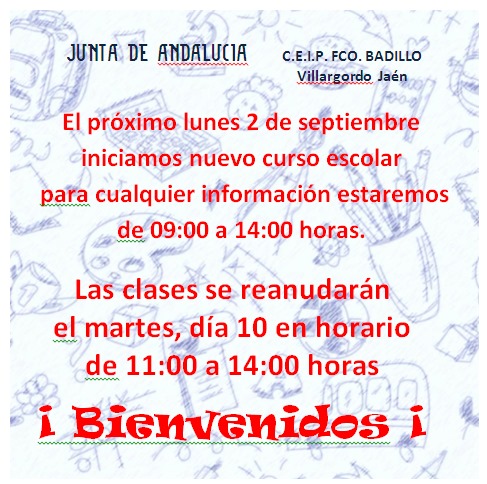 Apertura Curso Escolar 2019-2020 CEIP Francisco Badillo