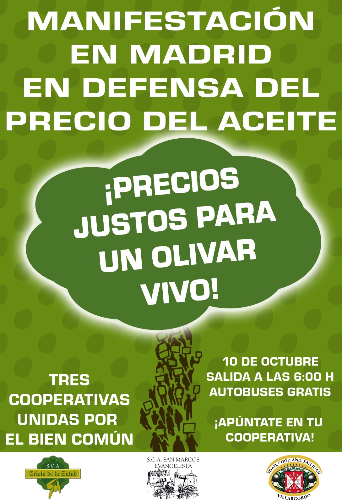 Manifestación en Madrid en defensa del precio del aceite