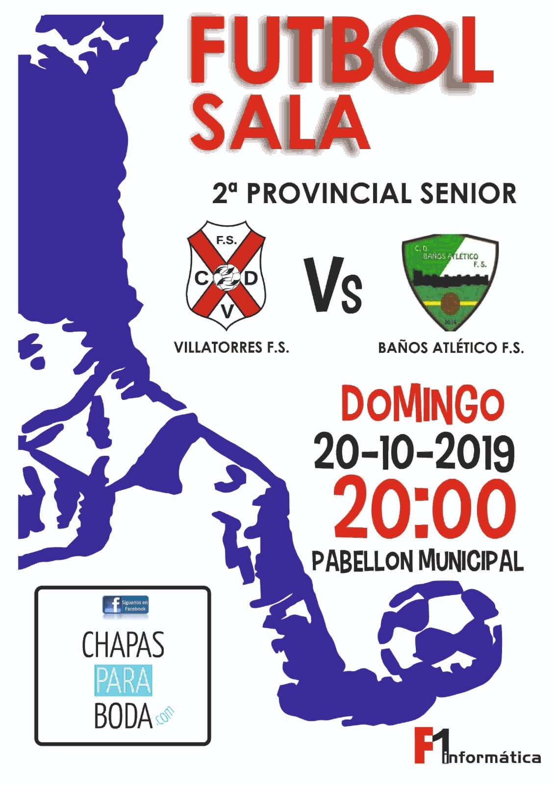 Partido de Futbol Sala Villargordo F.S. - Baños Atletico F.S.