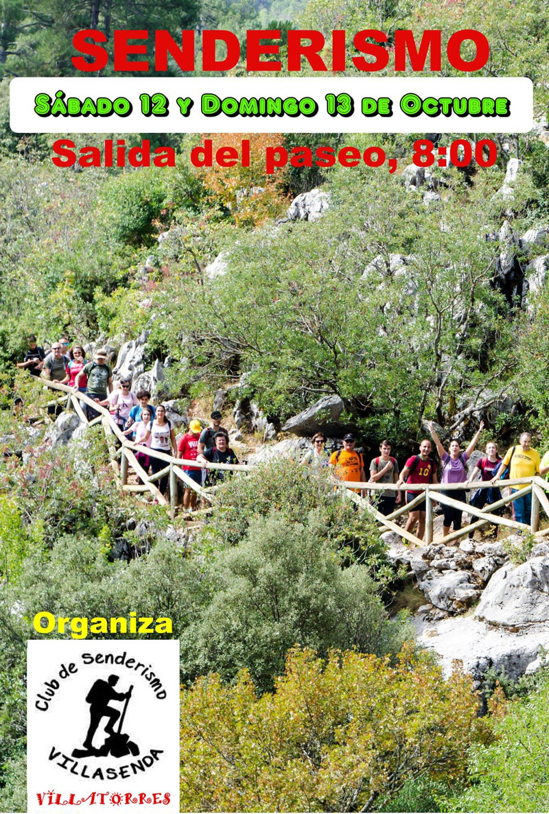 Salida de senderismo los días 12 y 13 de Octubre