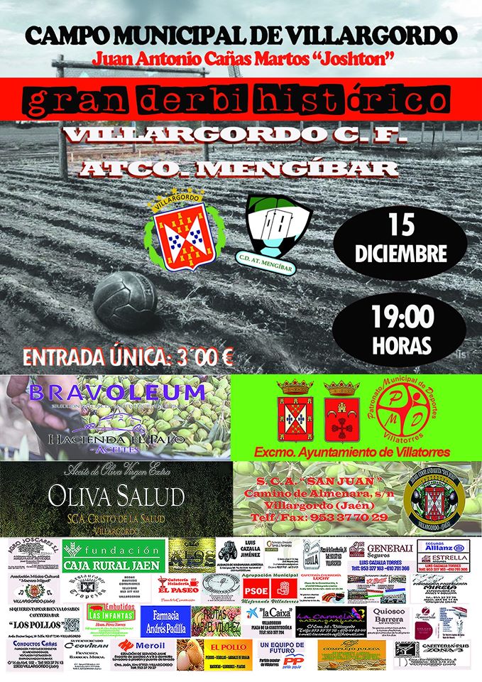 Partido de Fútbol Villargordo C.F vs Atco. Mengíbar