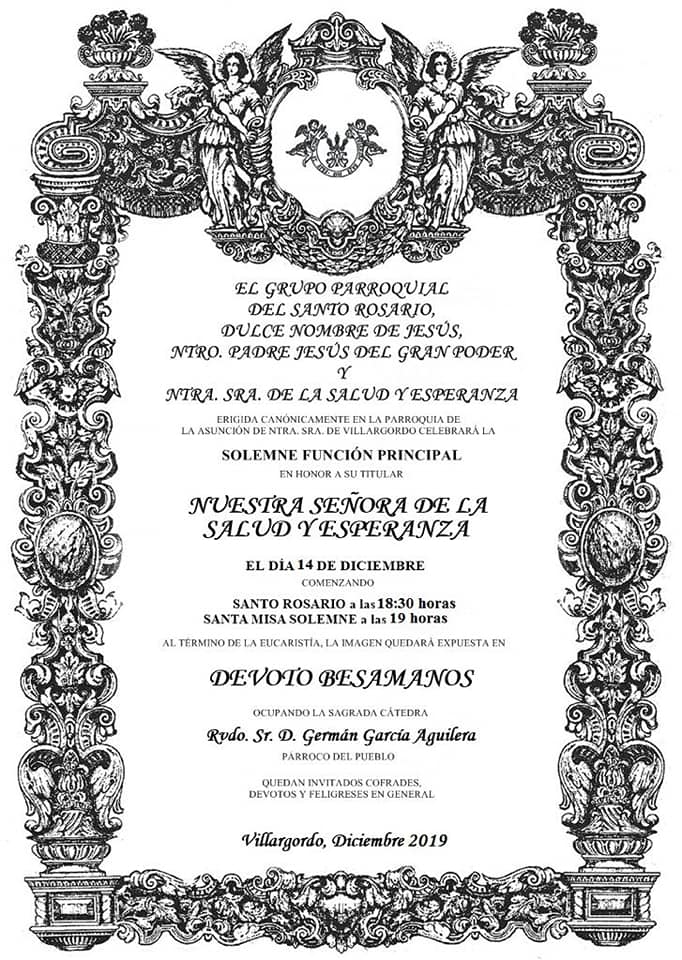 Actos en honor de Ntra. Sra. de la Salud y Esperanza