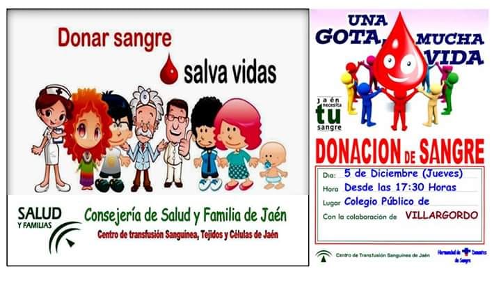 Donación de Sangre el Jueves 5 de Diciembre