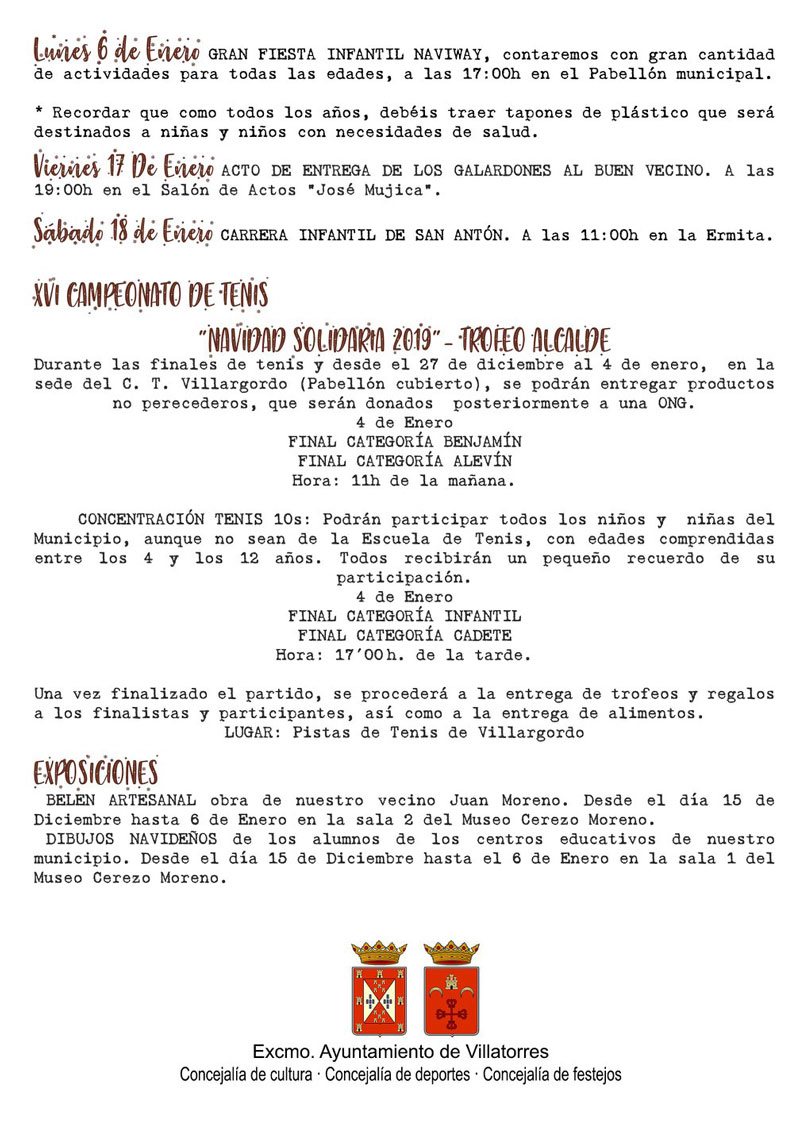 Programación de Navidad 2019/2020