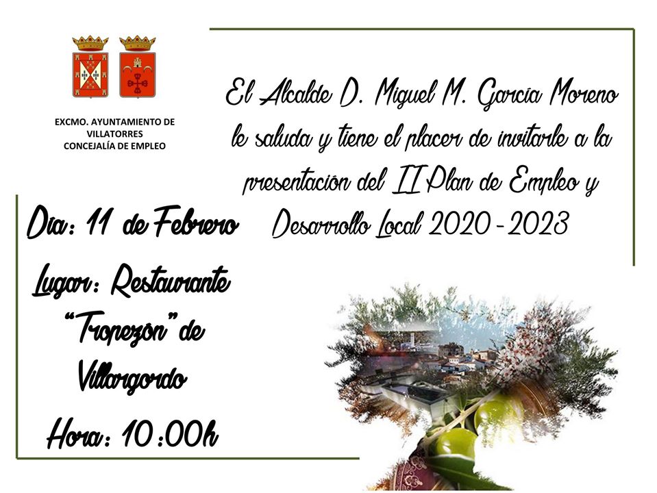 Presentación del II Plan de Empleo y Desarrollo Local 2020/2023