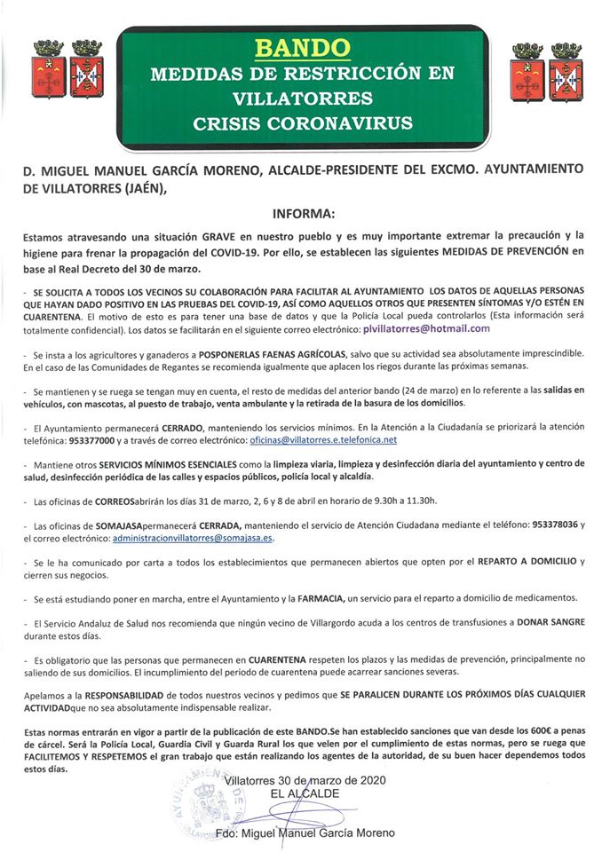 Medidas Restrictivas Coronavirus