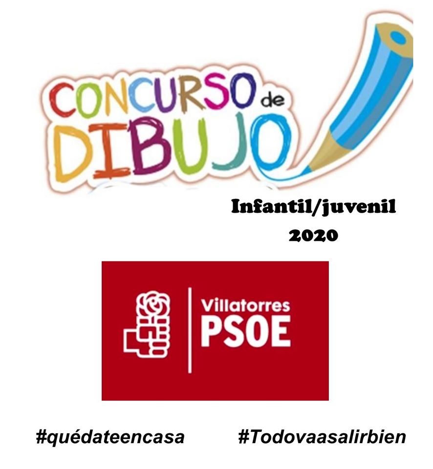 Concurso de Dibujo Infantil/Juvenil 2020 organizado por PSOE Villatorres