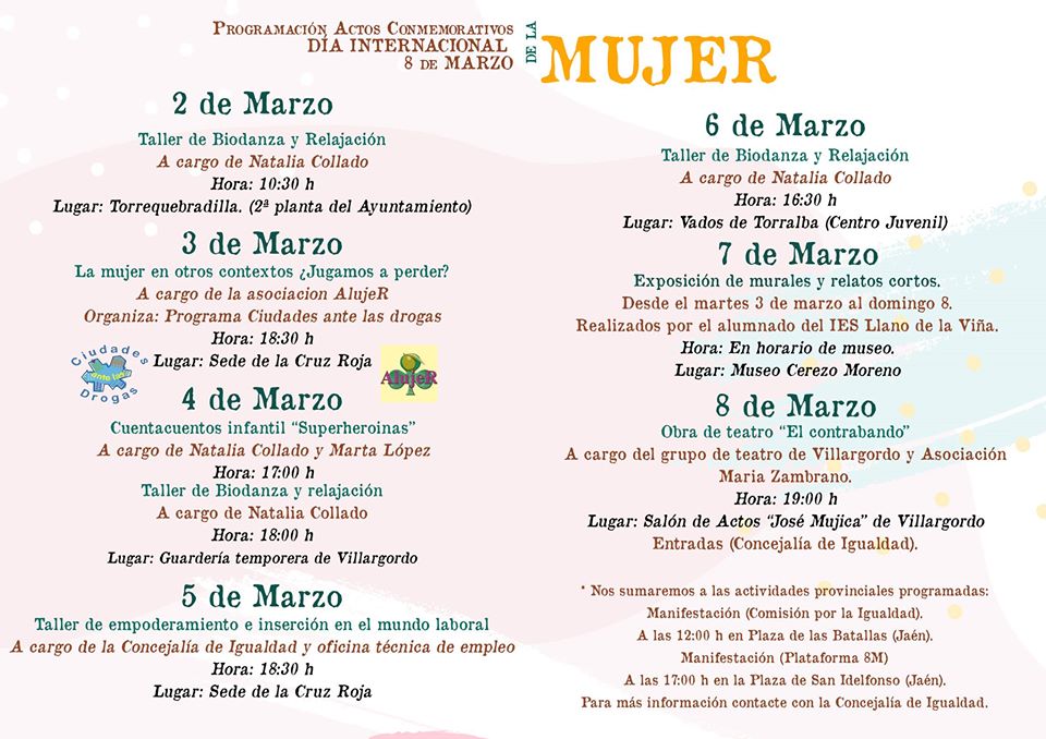 Programación Semana de la Mujer