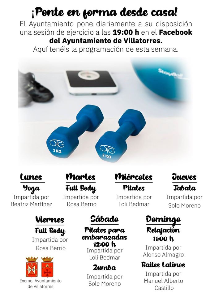 Ponte en forma desde casa. Semana del 27 de abril al 3 de mayo