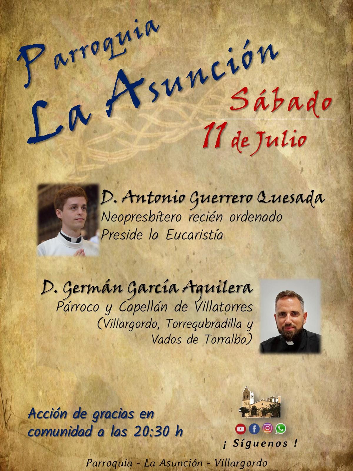 Parroquia de la Asunción Sábado 11 de julio