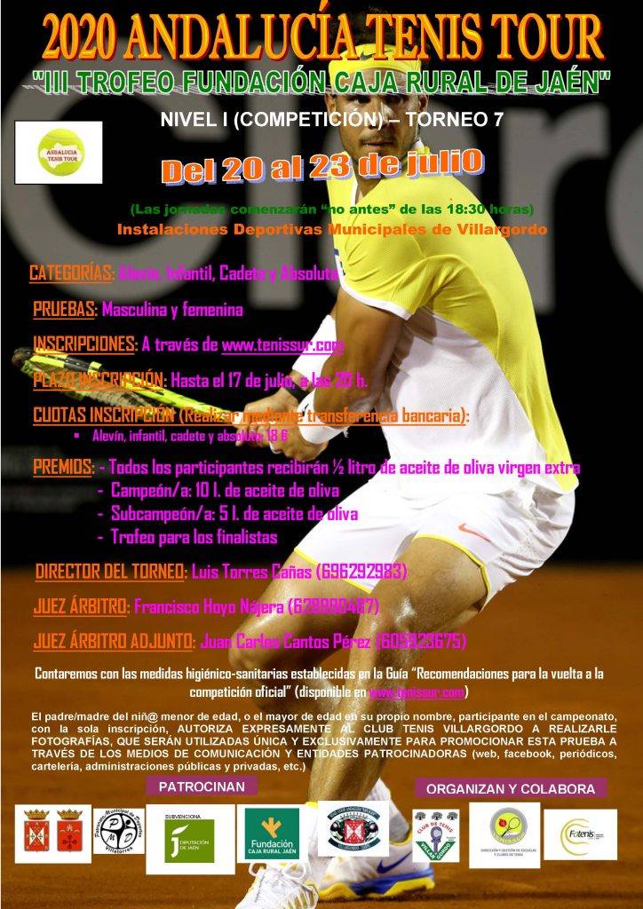 Abierto el plazo de inscripción al III Trofeo de Tenis Fundación Caja Rural de Jaén