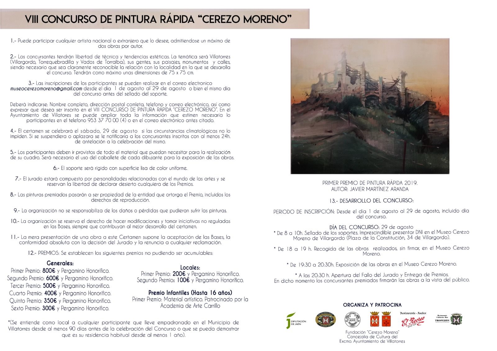 VIII Concurso de Pintura Rápida Cerezo Moreno