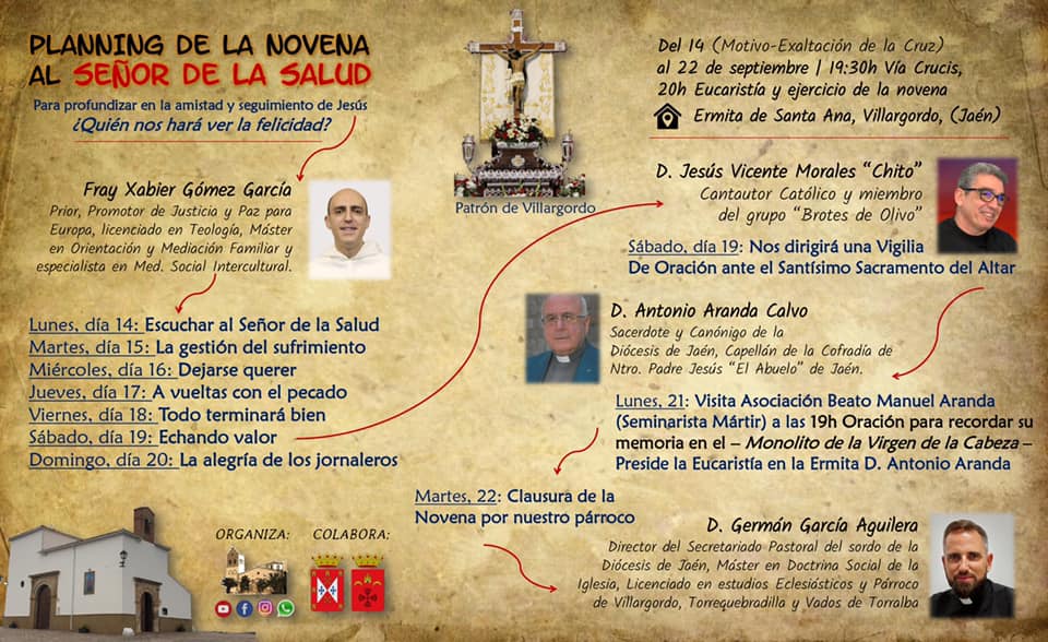 Planning de la Novena al Señor de la Salud