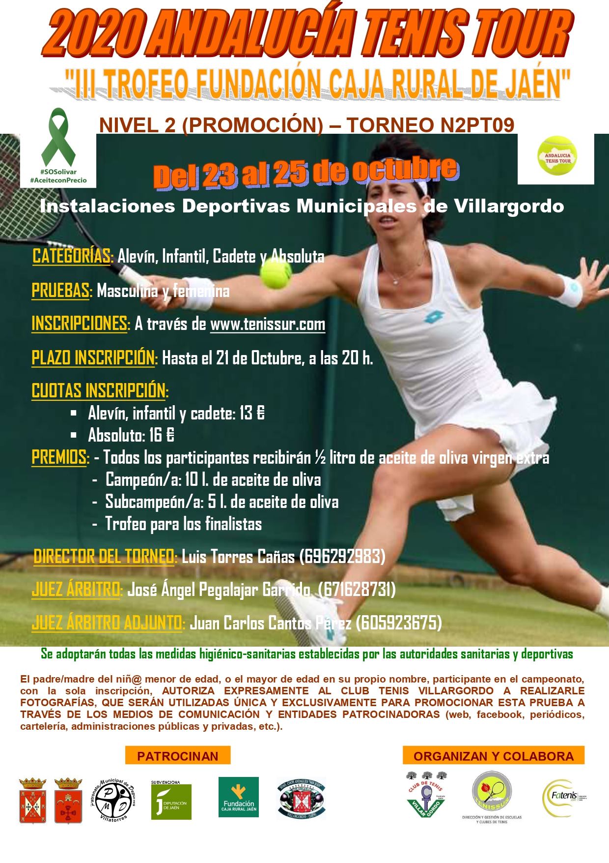 III Trofeo Fundación Caja Rural de Jaén de tenis en Villargordo