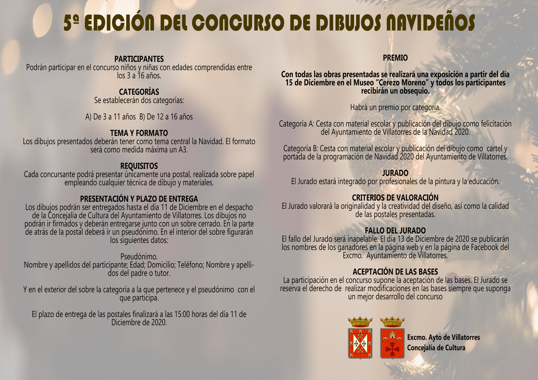 V Edición del concurso de dibujos navideños