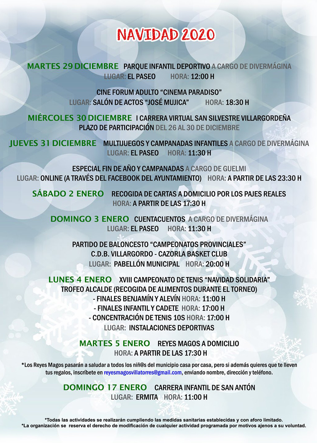Programación de Navidad 2020-2021