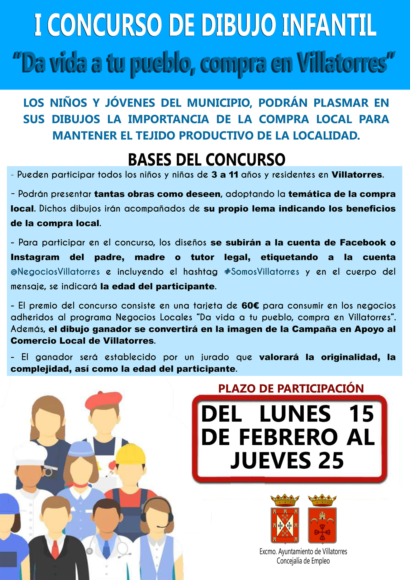 I Concurso de dibujo infantil - Da vida a tu pueblo, compra en Villatorres
