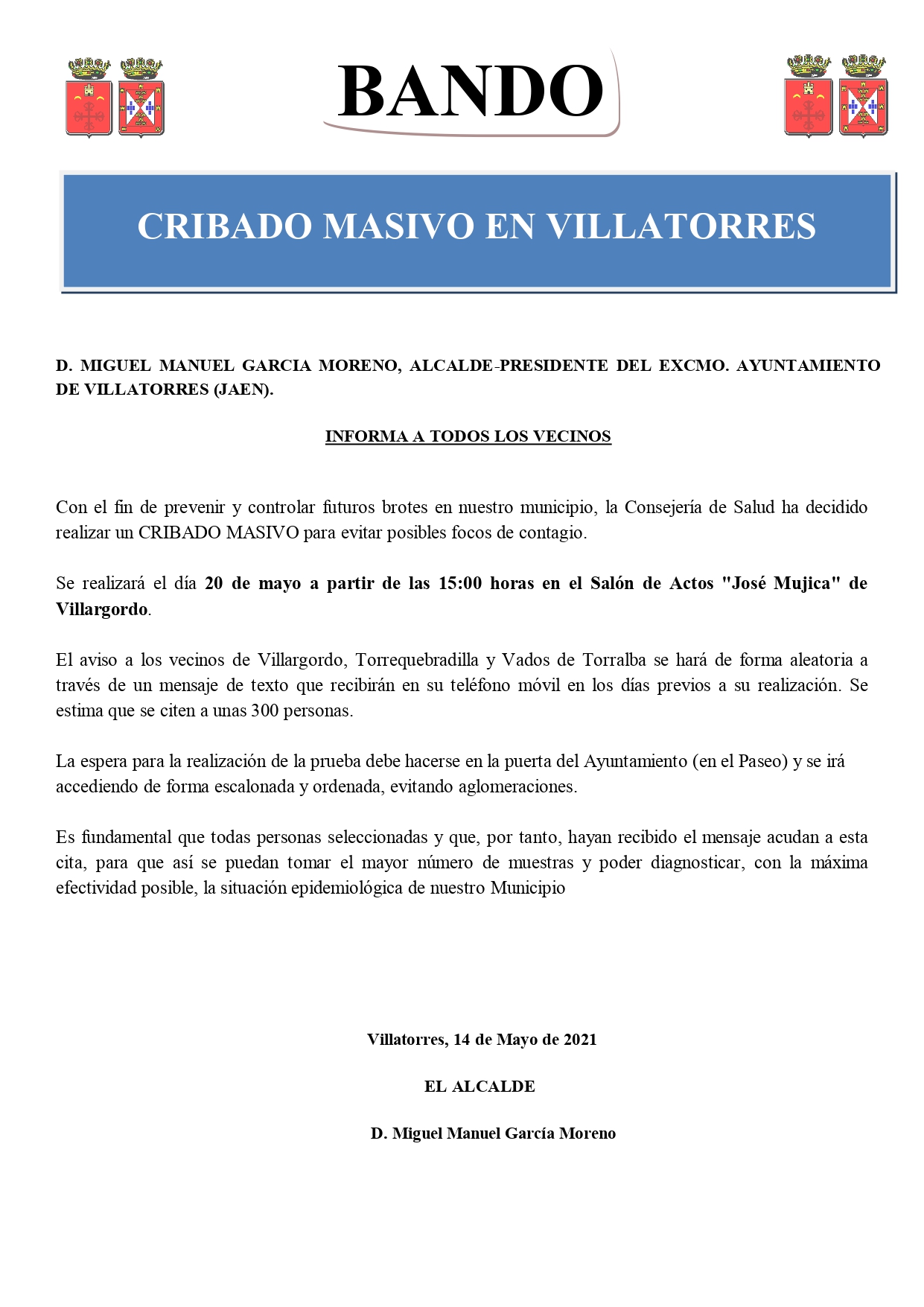 Cribado masivo