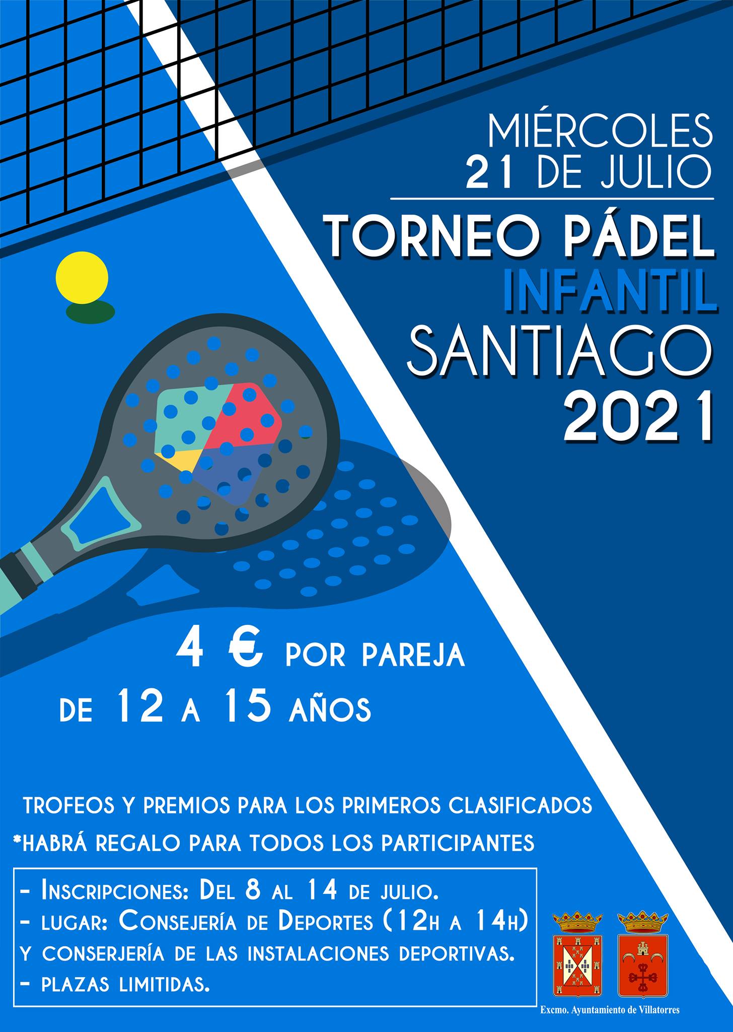 Abierta la inscripción al Torneo de Padel Infantil Santiago 2021