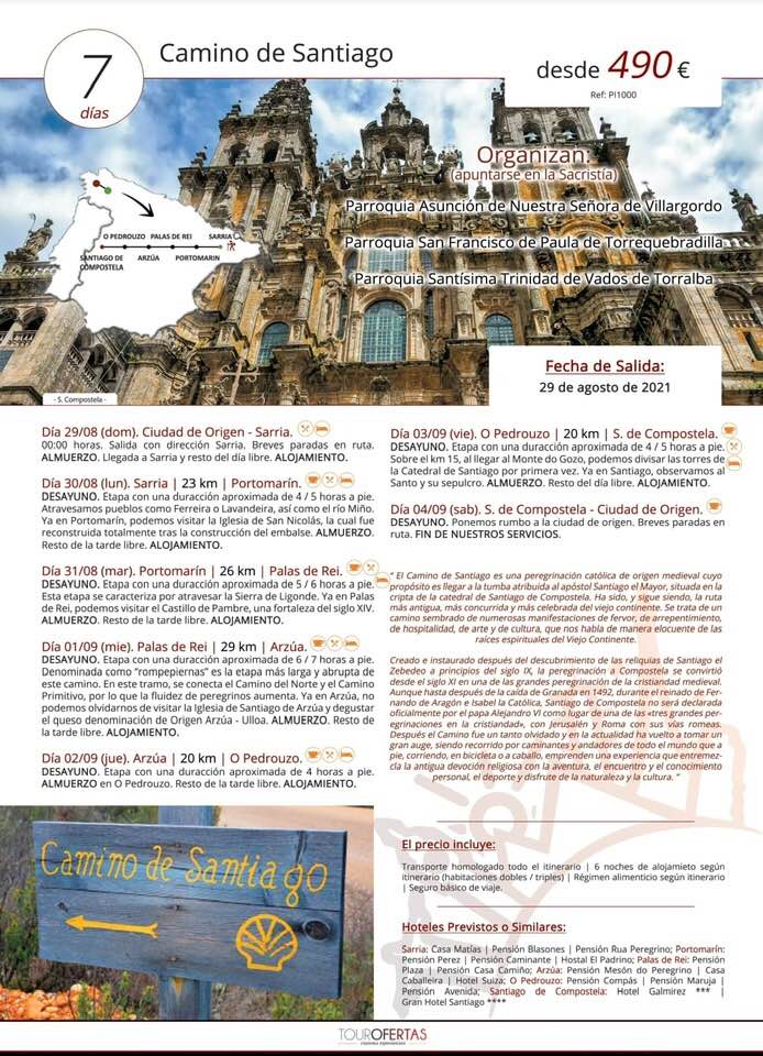 Camino de Santiago organizado por la Parroquia 